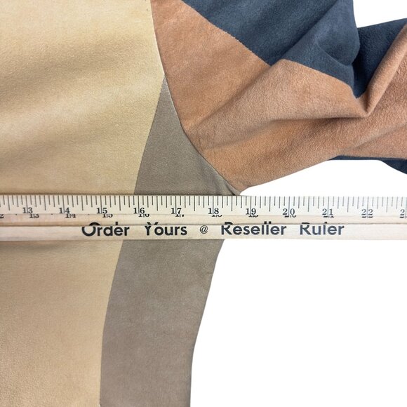 Vincent Kari Carmine Ursello Blazer Coll Suede Jacket Women S/M Colorblock - Picture 6 of 8